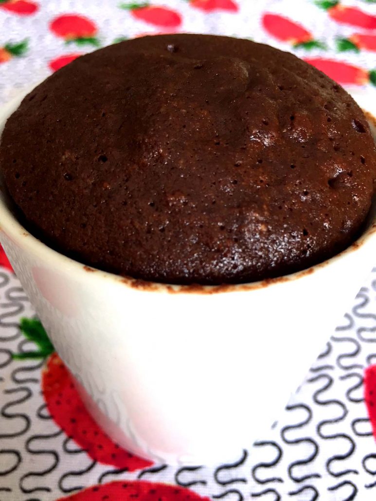 Healthy Mug Cake With Almond Flour And Cocoa Powder