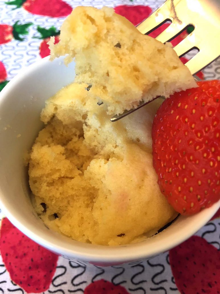 Coconut Flour Vanilla Paleo Mug Cake