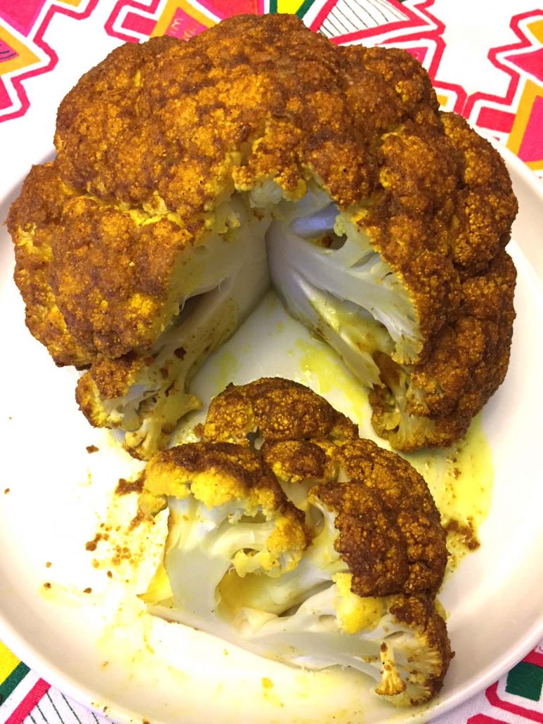 Curried Whole Roasted Cauliflower