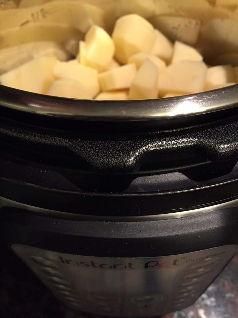 Instant Pot With Potatoes Inside