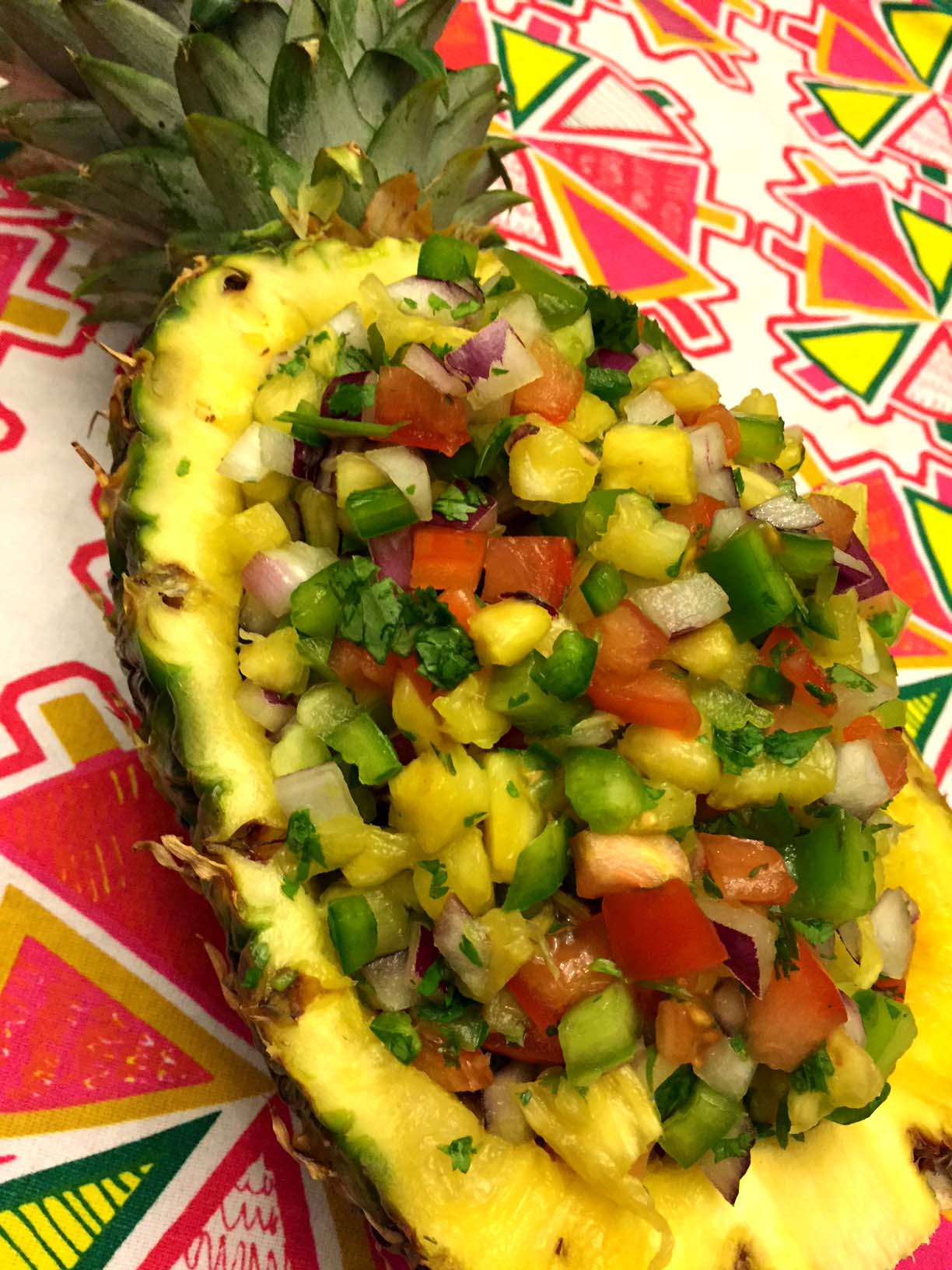 Pineapple Salsa Recipe In A Pineapple Shell Bowl – Melanie Cooks