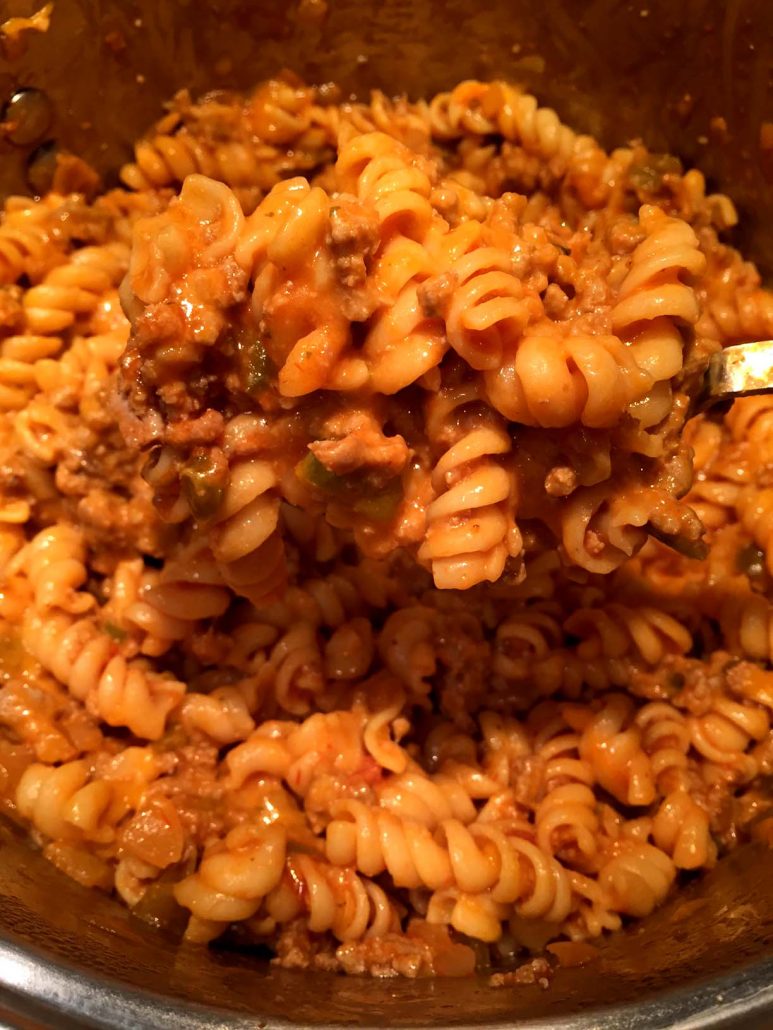 One Pot Cheesy Taco Pasta Dinner