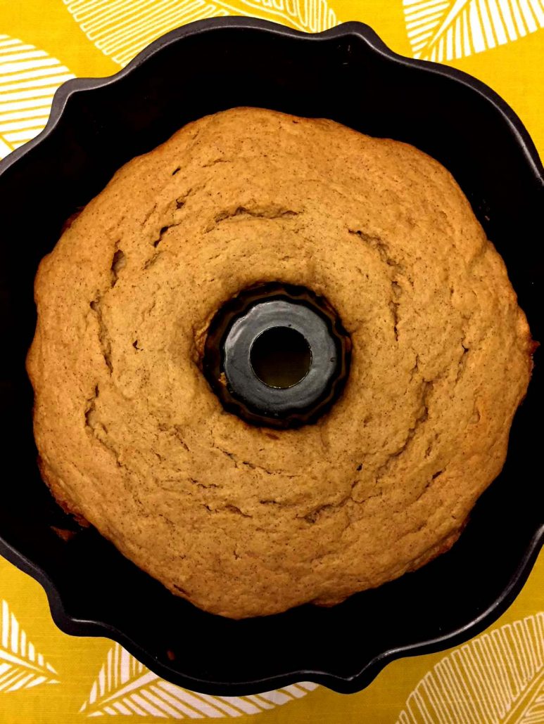 Applesauce Cake Baked In A Bundt Pan