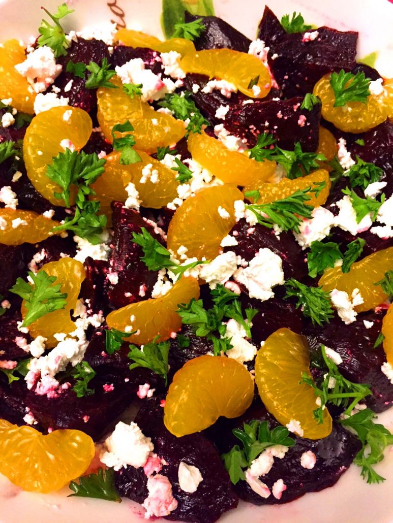 Beet Salad With Feta Cheese And Oranges