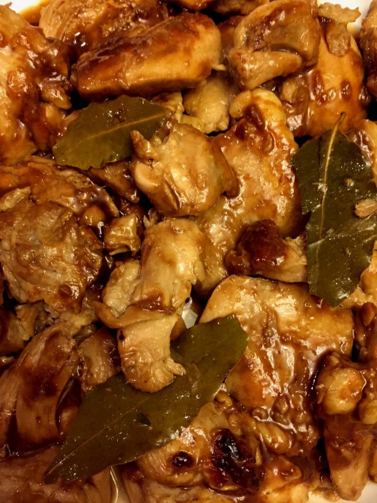 Filipino Adobo Chicken With Bay Leaves