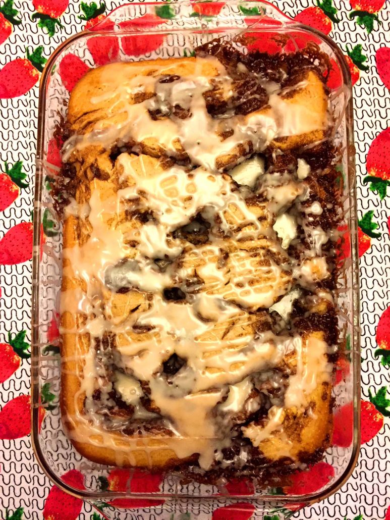 Glazed Cinnamon Roll Cake