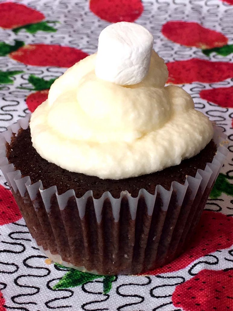 Chocolate Cupcakes With Marshmallow Frosting