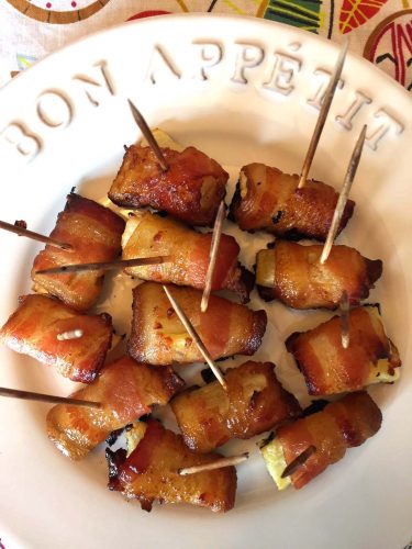 Bacon Wrapped Pineapple Slices