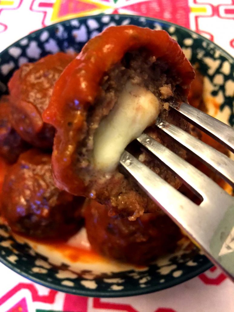 Cheese Stuffed Italian Meatballs