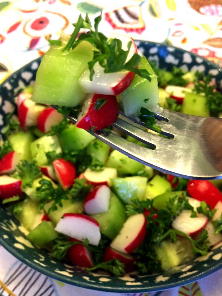 Cucumber Radish Parsley Salad