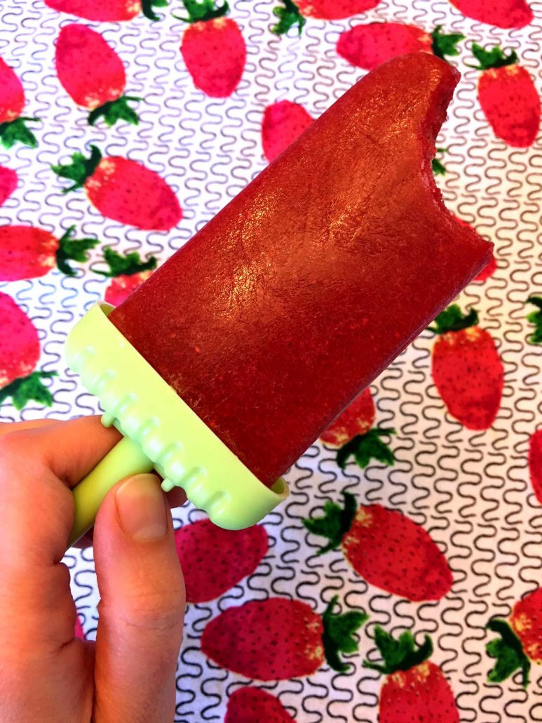 Keto Strawberry Ice Pops