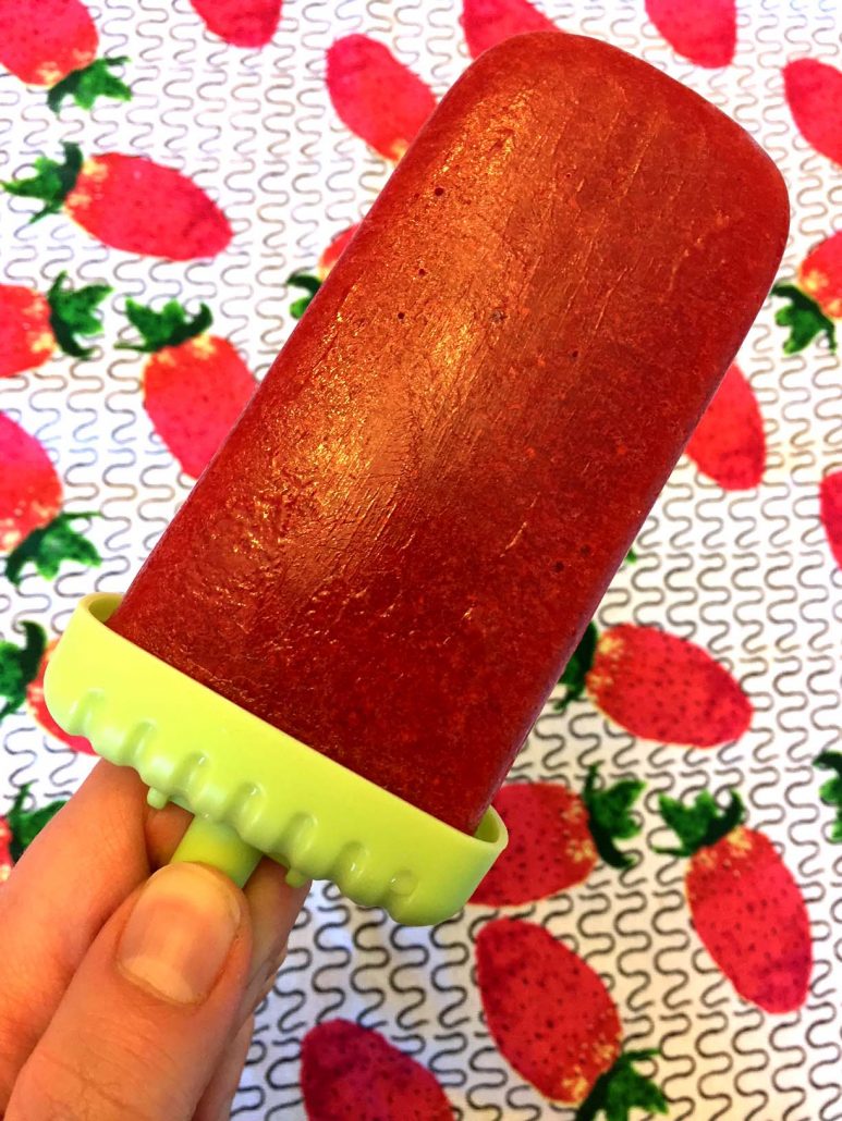 Healthy Strawberry Popsicles