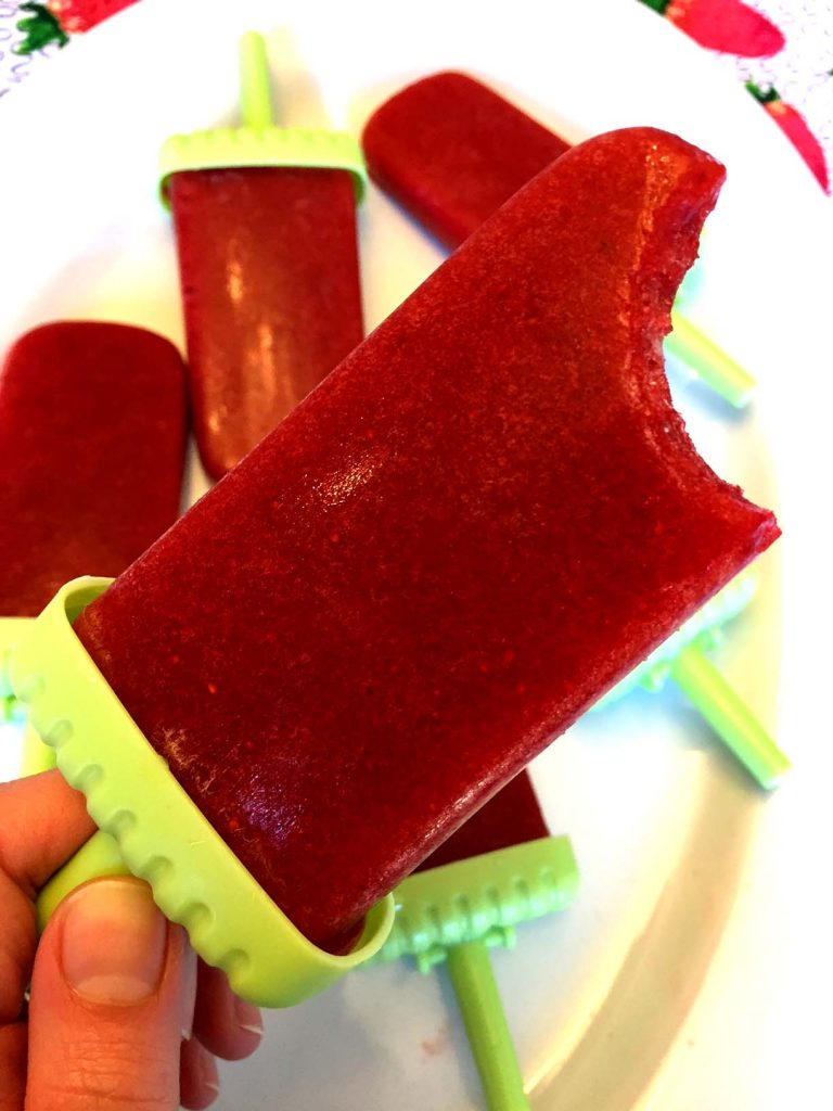 Sugar-Free Strawberry Popsicles Recipe (Keto, Paleo, Vegan)