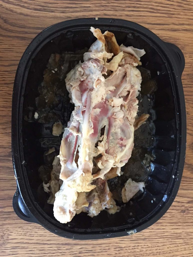 Rotisserie Chicken Carcass Bones