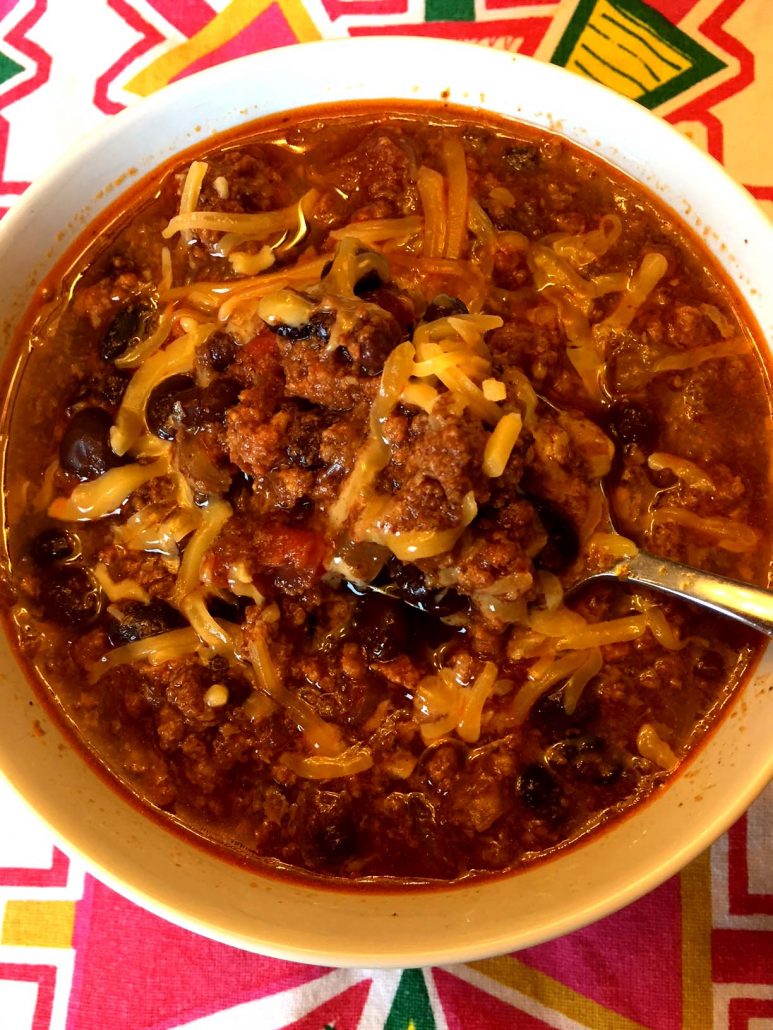 Pressure cooker beef chili