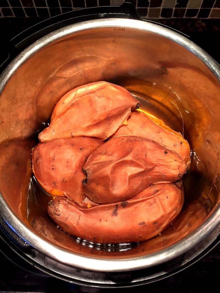 Instant Pot Cooked Whole Sweet Potatoes
