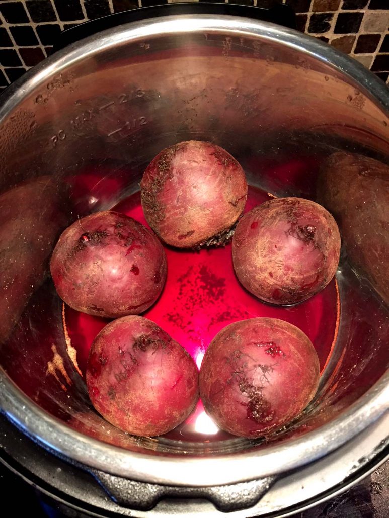 Instant Pot Cooking Whole Beets