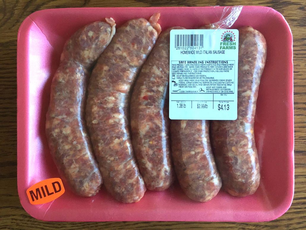 Package of Italian Sausage
