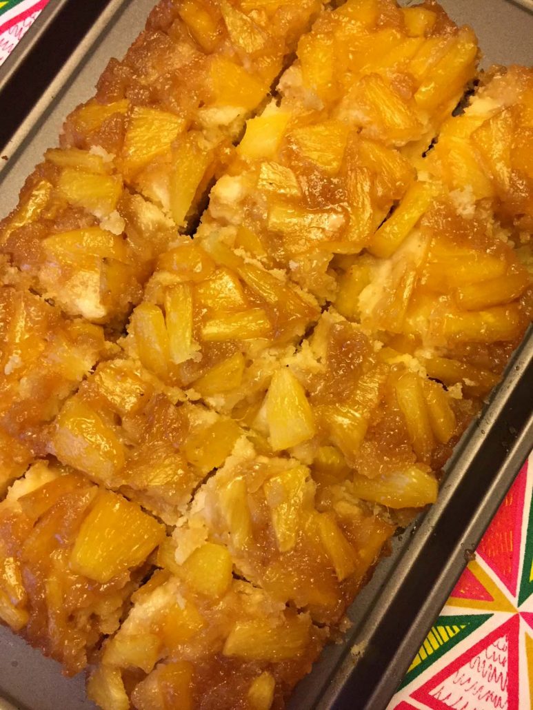 Pineapple Cake Upside-Down Squares