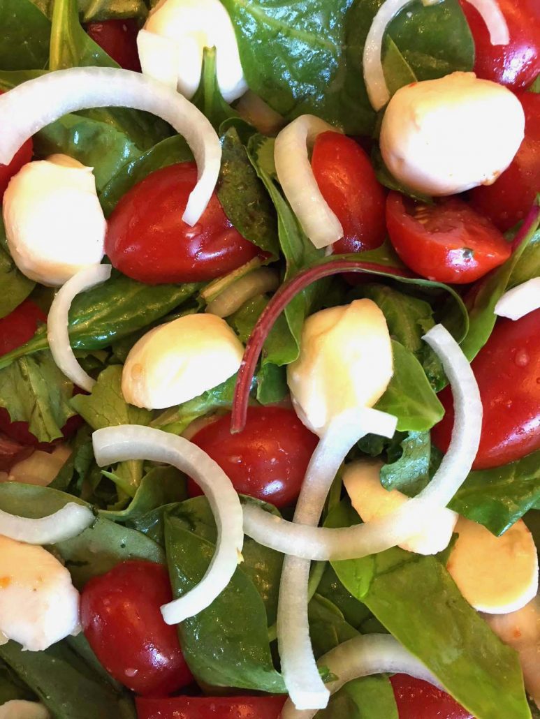 Salad With Fresh Mozzarella And Cherry Tomatoes