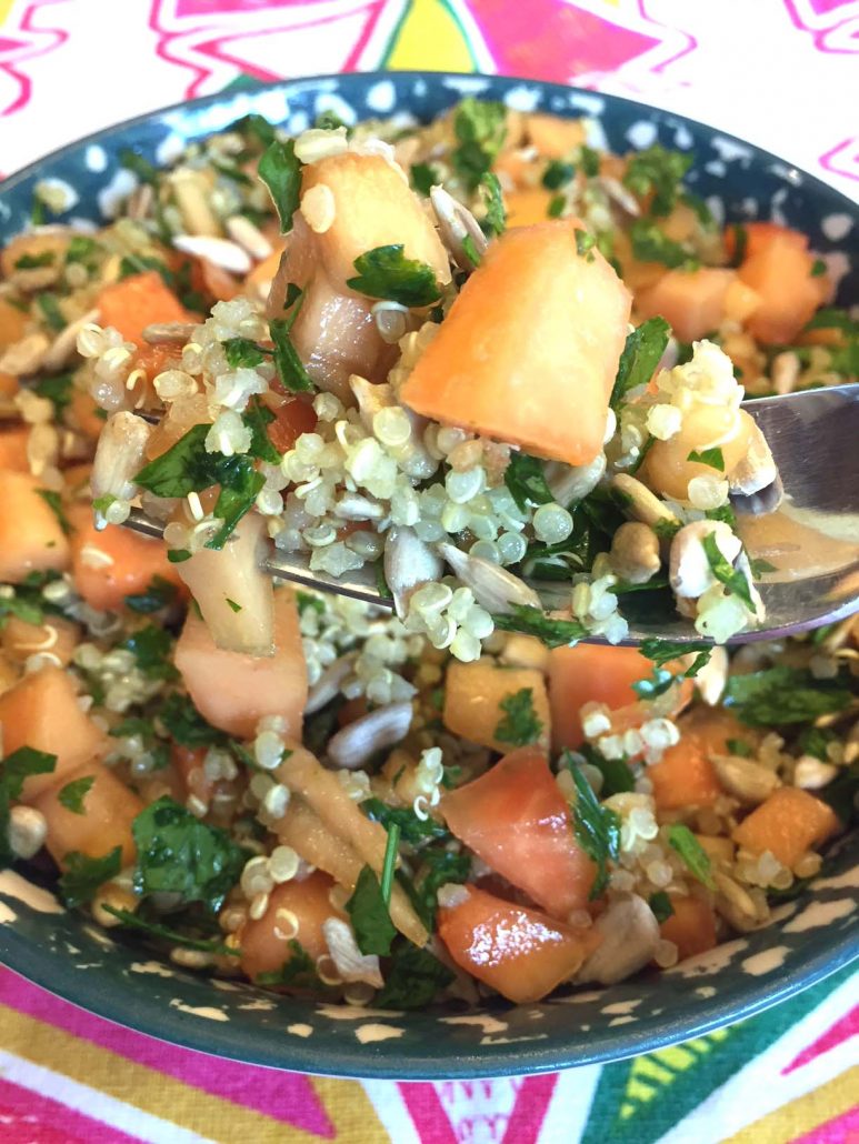 Vegan Healthy Papaya Quinoa Salad Recipe