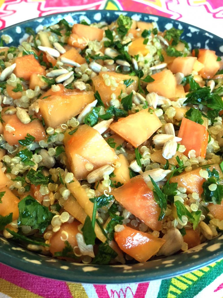 Quinoa salad with papaya