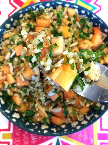 Papaya Salad With Quinoa And Sunflower Seeds