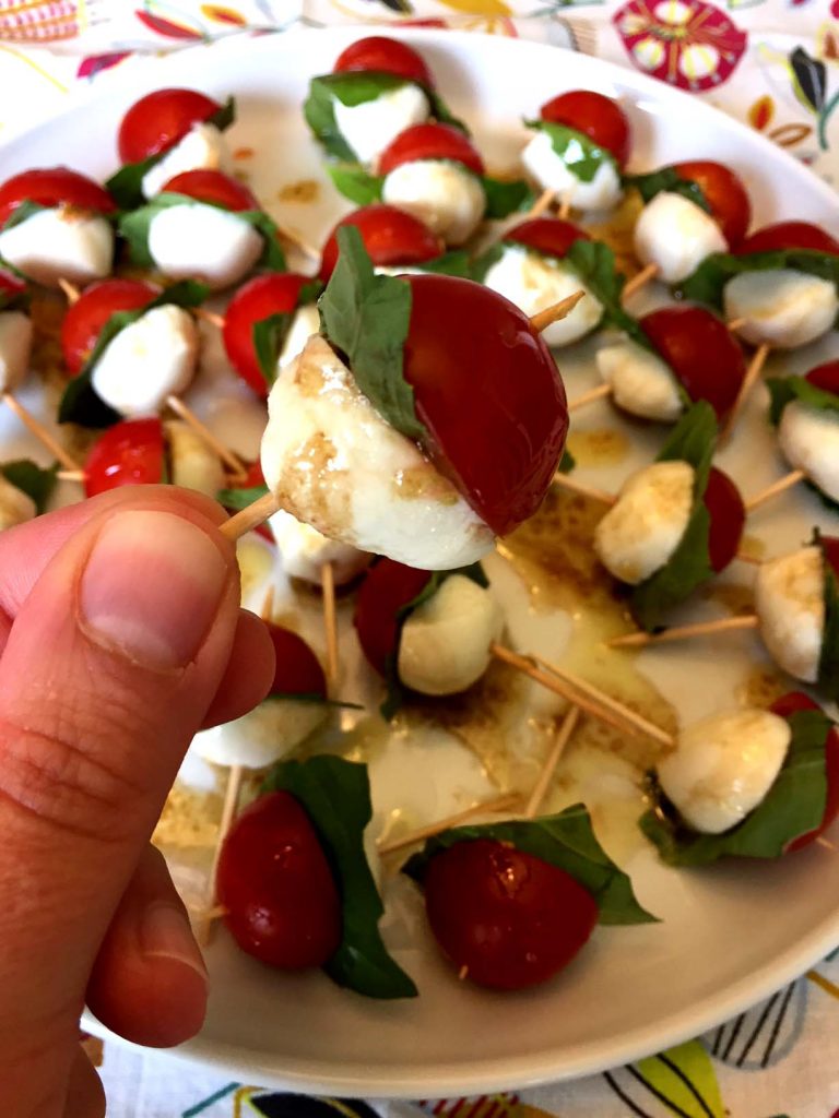 Caprese Salad Skewers Appetizer Bites