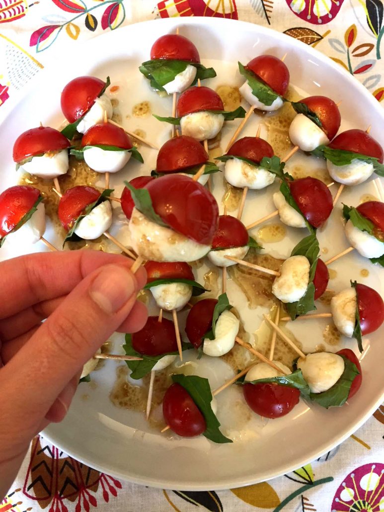 Easy Caprese Salad Skewers