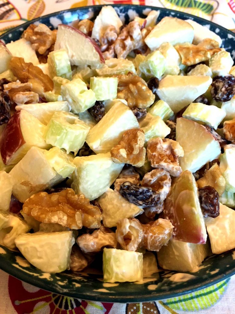 Waldorf Salad With Celery Apple Raisins