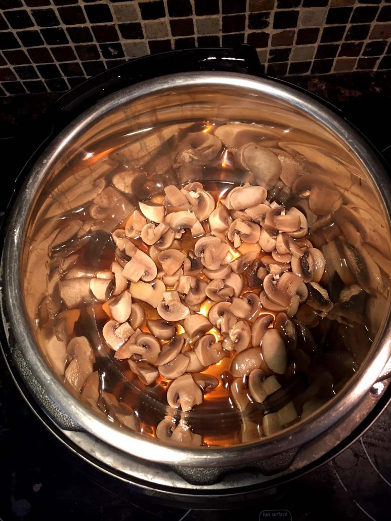 Pressure Cooker Mushrooms