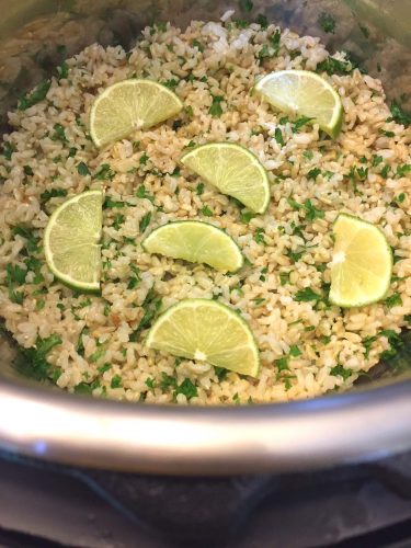 how to make cilantro lime rice in the Instant Pot