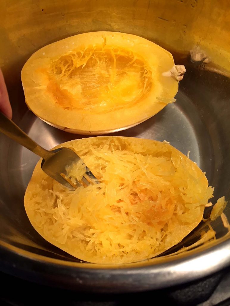Pressure Cooker Spaghetti Squash