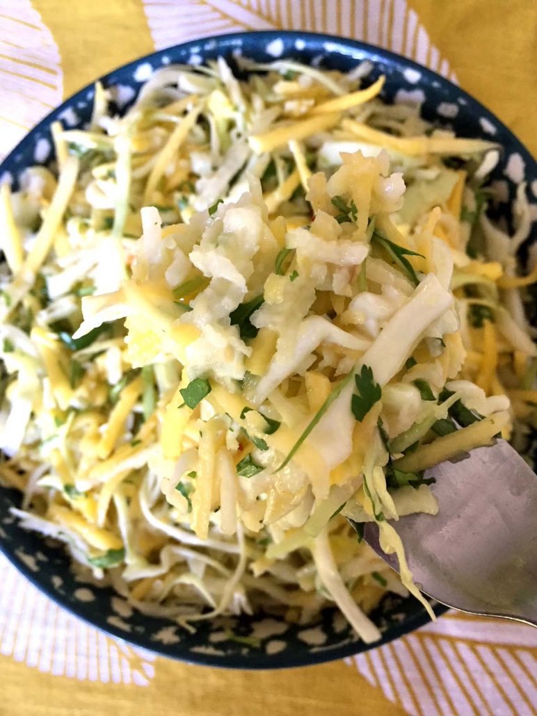 Jicama Mango Healthy Cole Slaw