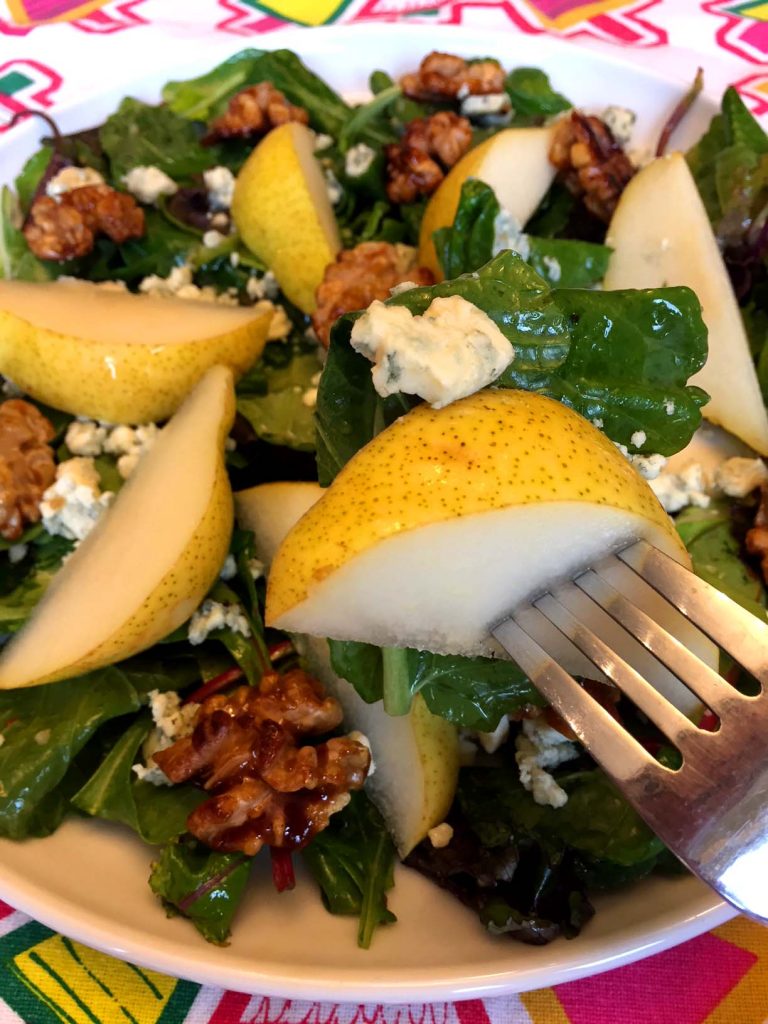 Pear, Walnut And Blue Cheese Salad