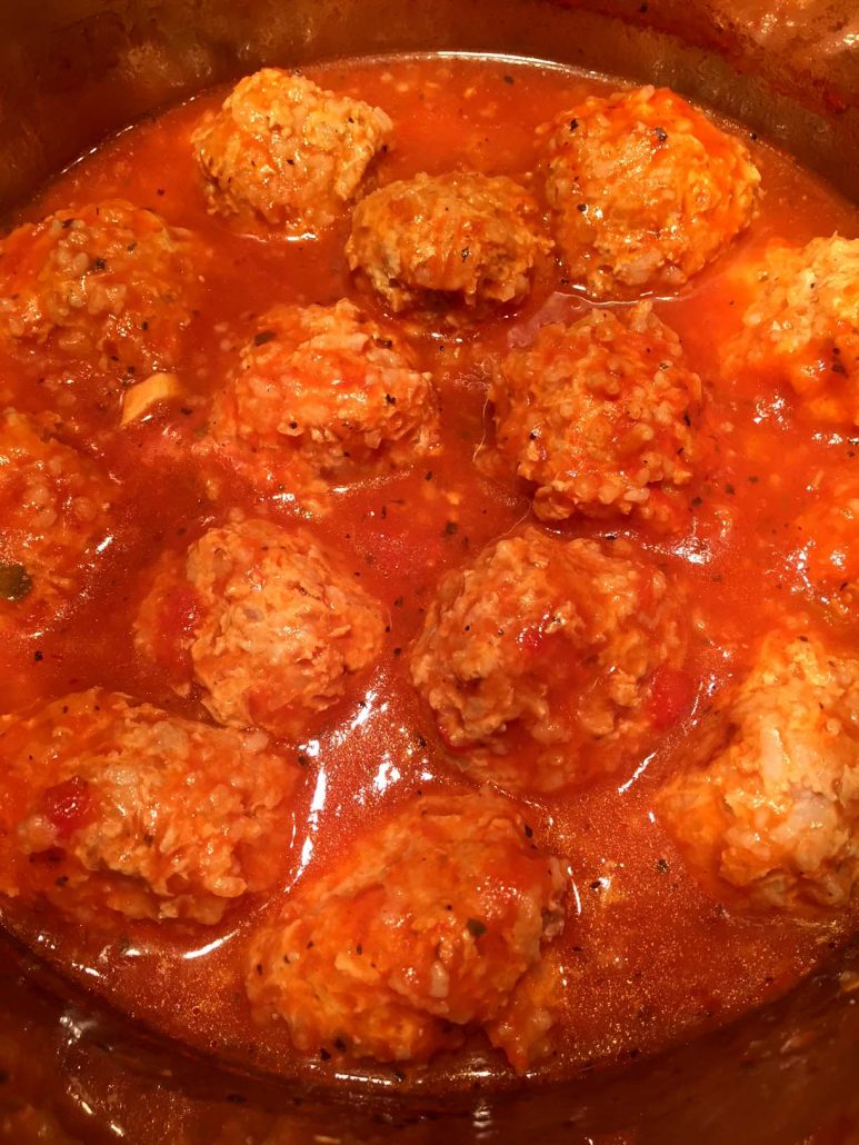 Meatballs with rice