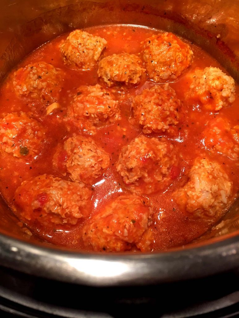 Pressure Cooker Porcupine Meatballs