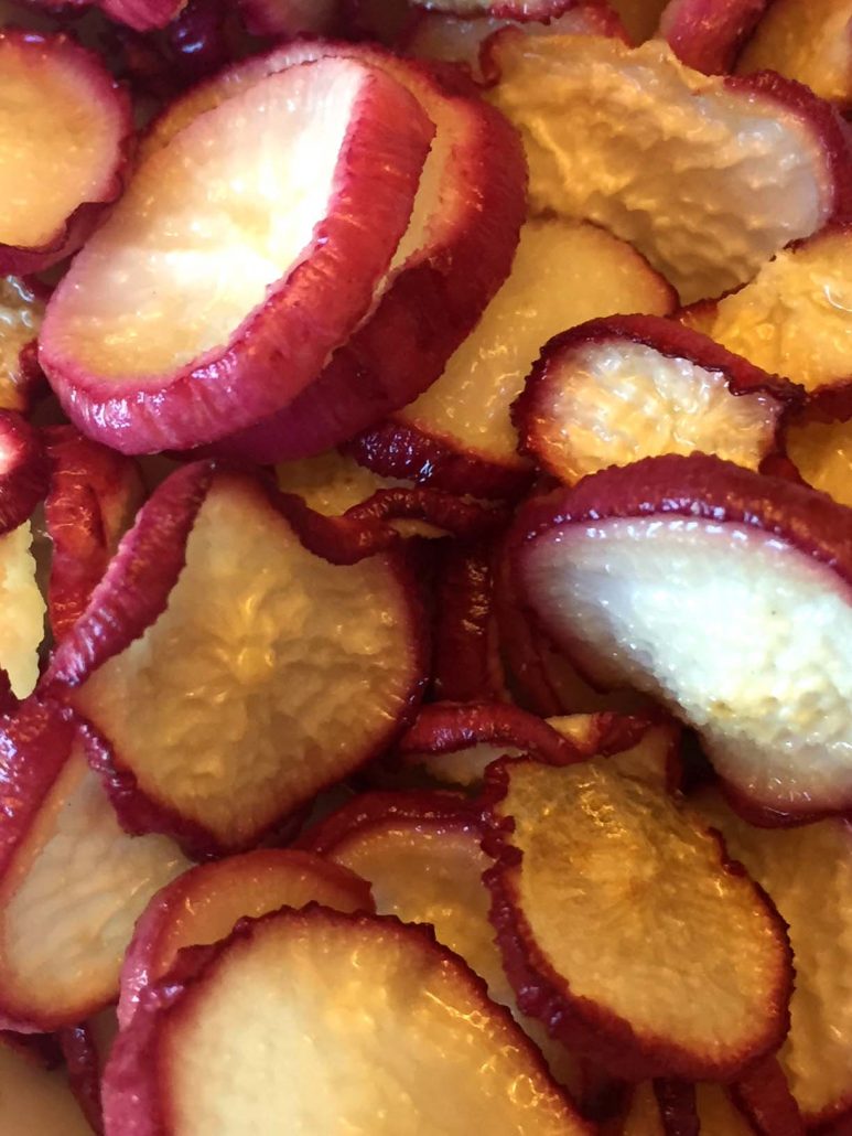 radish chips