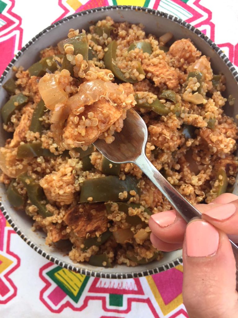 Chicken Fajitas Quinoa Bowl Recipe