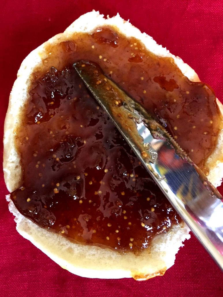 Homemade Fig Jam Spread On Toast