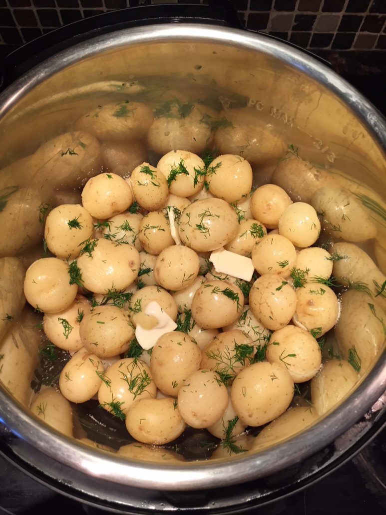 Instant Pot Baby Potatoes (Steamed) - Piping Pot Curry