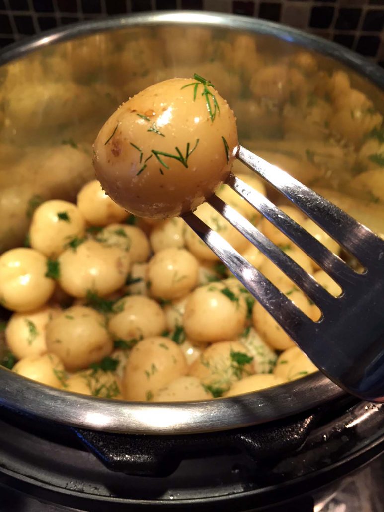 Instant Pot Baby Potatoes (Steamed) - Indian Veggie Delight