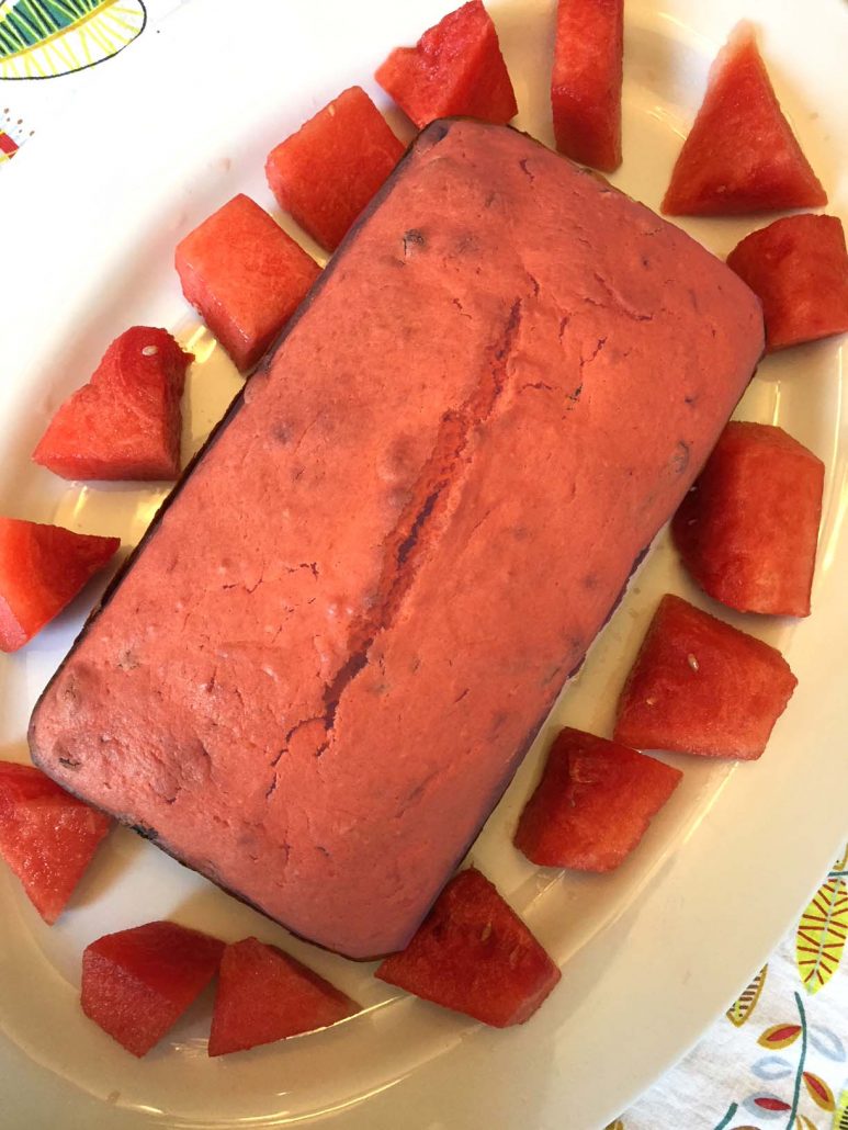 Watermelon Bread With Fresh Watermelon