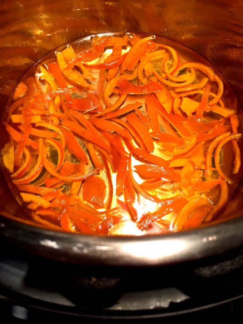 Pressure Cooker Candied Orange Peel