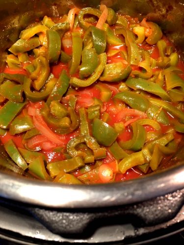 Instant Pot Peppers and Onions Fajitas