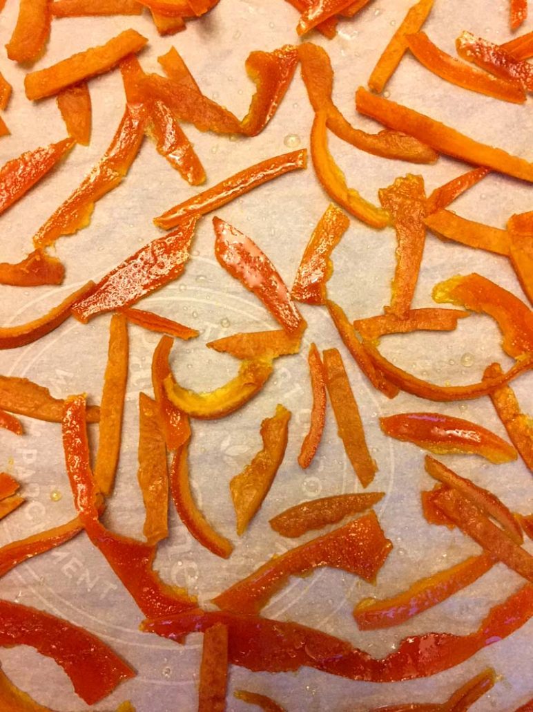 Candied Orange Peel Strips