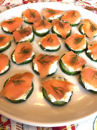 Smoked Salmon Cucumber Cream Cheese Appetizer