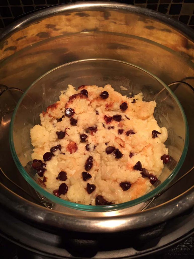 Instant Pot Chocolate Chip Bread Pudding