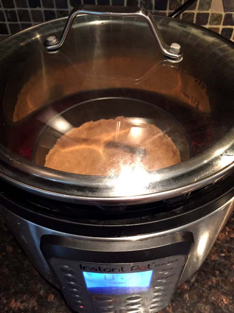 Baking graham cracker crust in the Instant Pot on a Saute setting