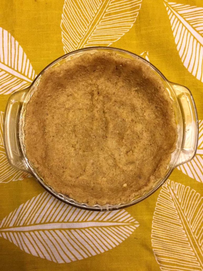 Walnut crust unbaked